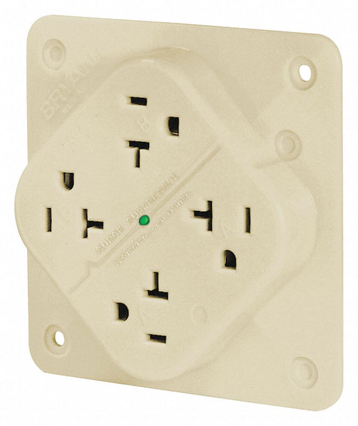 Receptacle Ivory Quad Outlet 20A 125VAC
