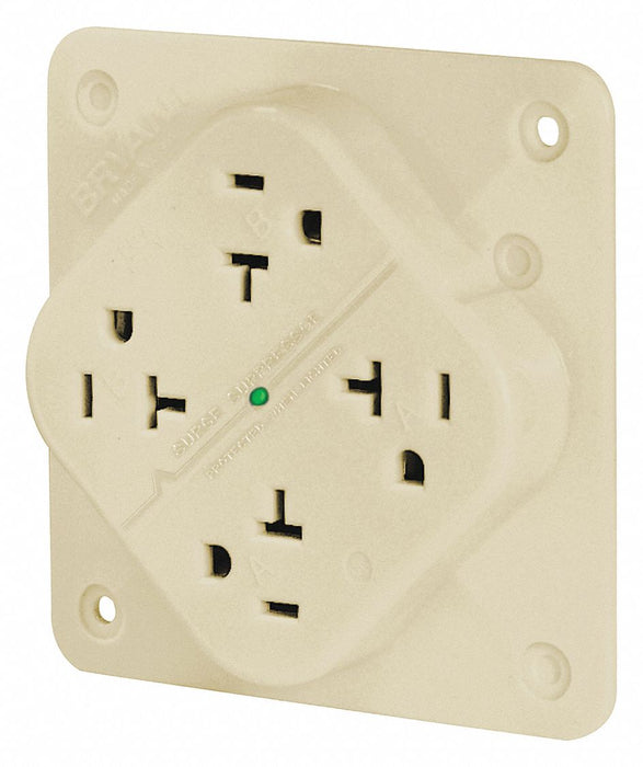 Receptacle Ivory Quad Outlet 20A 125VAC