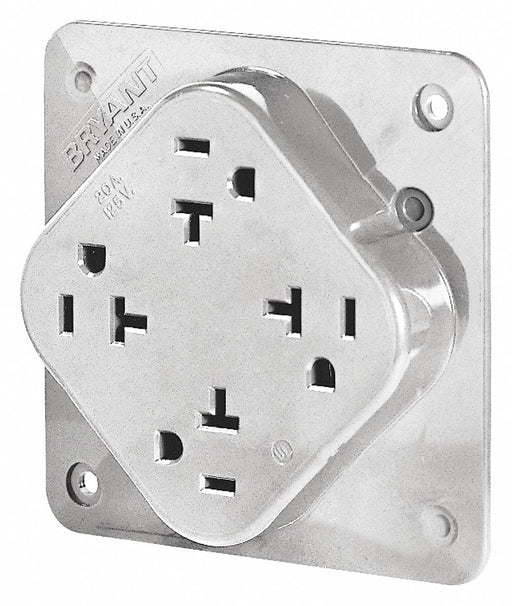 Receptacle White Quad Outlet 20A 125VAC