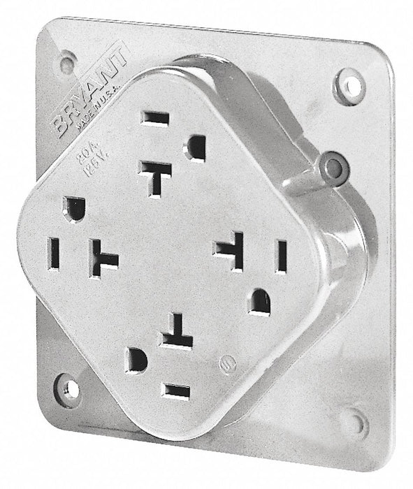 Receptacle White Quad Outlet 20A 125VAC