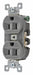 Receptacle Gray 15A 3 Wires Flush Mount