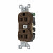 Receptacle Brown 15A 3 Wires Flush Mount