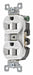 Receptacle White 15A 2 Poles Flush Mount