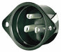 Flanged Inlet Black 15 A Oval 5-15P
