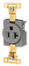Receptacle Gray 20A 3 Wires Flush Mount