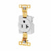 Receptacle White 20A Nylon Single Outlet