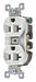 Receptacle White 20A Nylon Duplex Outlet