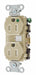 Receptacle Ivory 3 Wires Duplex Outlet