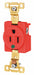 Receptacle Red 15A 125VAC Single Outlet