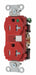Receptacle Red 125VAC Tamper Resistant