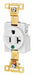 Receptacle White 20A Back/Side 125VAC
