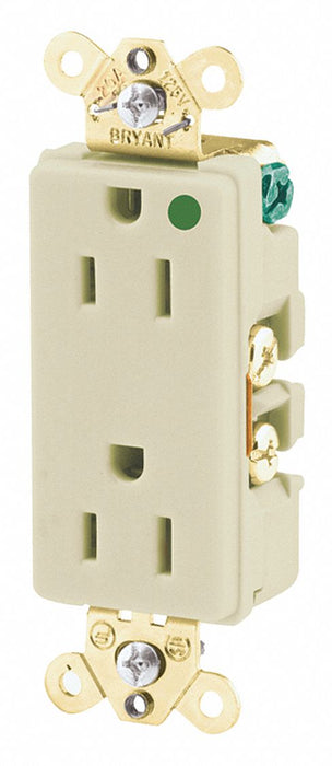 Receptacle Ivory 15A Back/Side 125VAC