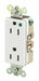 Receptacle White 15A 125VAC Flush Mount