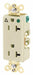 Receptacle Ivory 20A 3 Wires Flush Mount
