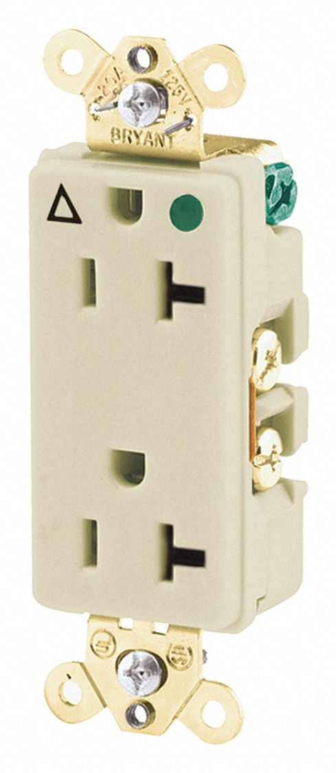 Receptacle Ivory 20A 3 Wires Flush Mount