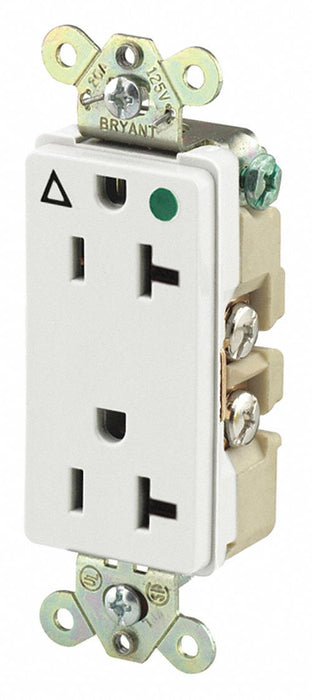 Receptacle White 20A 125VAC Flush Mount
