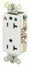 Receptacle White 20A 125VAC Flush Mount