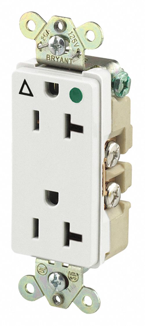 Receptacle White 20A 125VAC Flush Mount