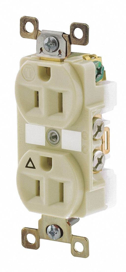 Receptacle Ivory 15A Isolated Ground