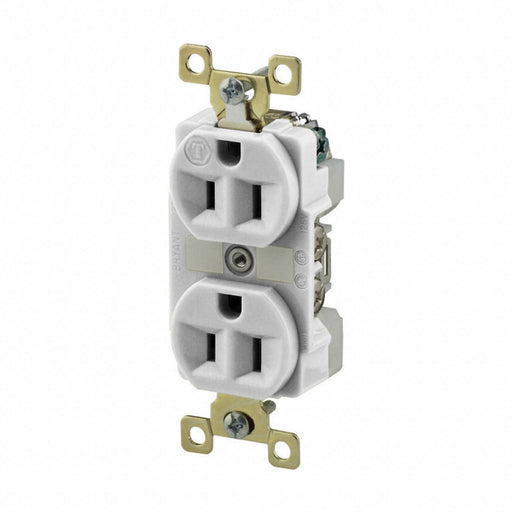 Receptacle White 15A Duplex Outlet