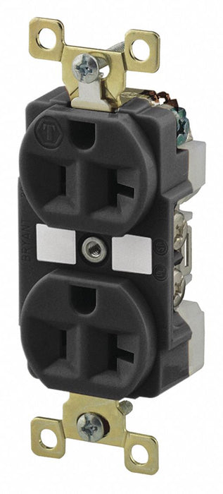 Receptacle Black 20A Duplex Outlet