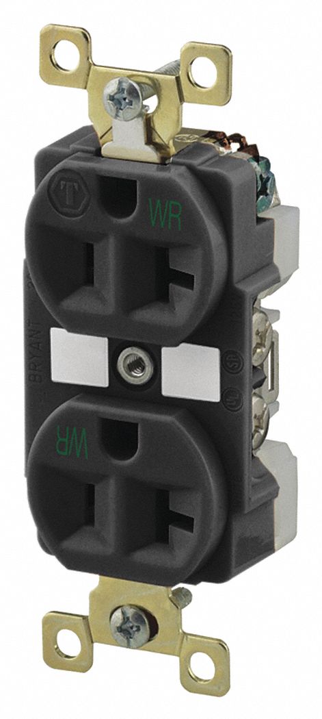 Receptacle Black 20A Weather Resistant