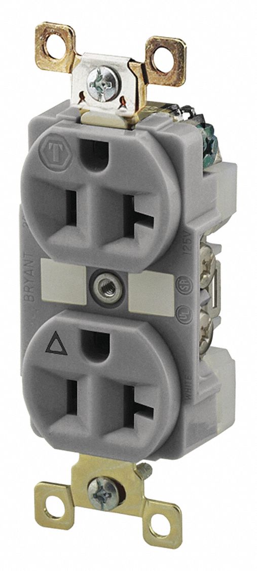 Receptacle Gray 20A Duplex Outlet