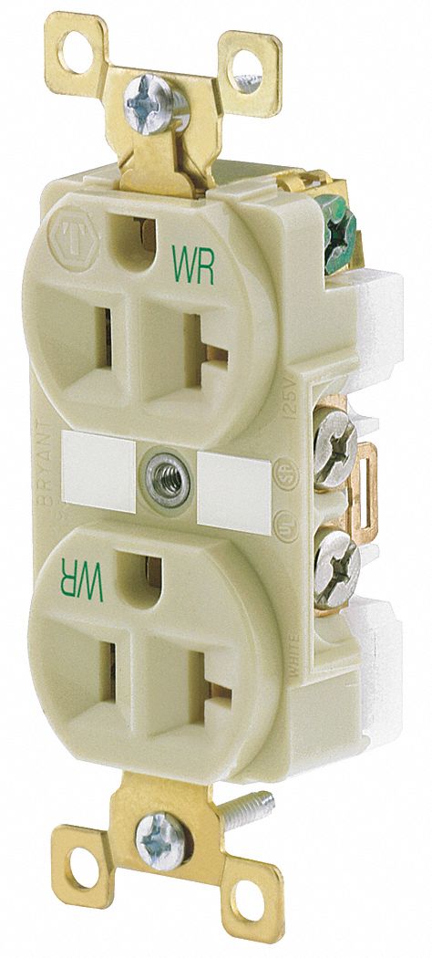 Receptacle Ivory 20A Weather Resistant