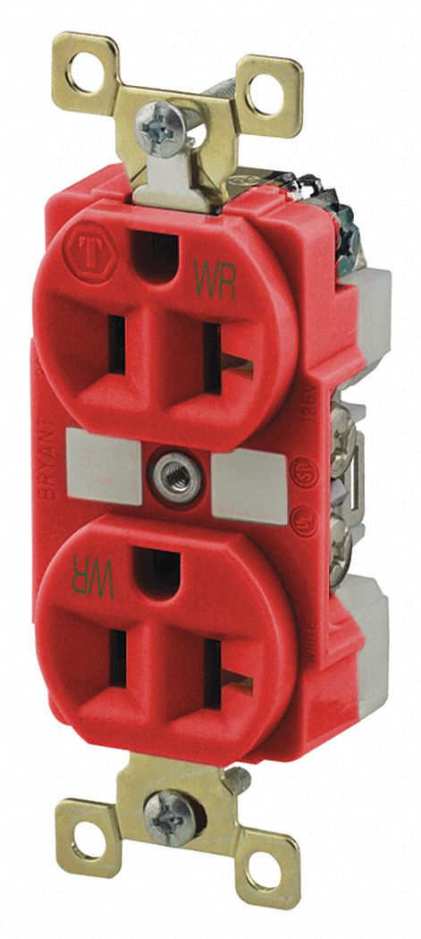 Receptacle Red 20A Weather Resistant