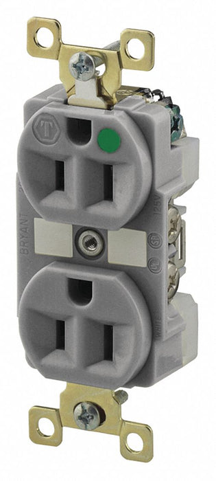 Receptacle Gray 15A 5-15R NEMA Config.