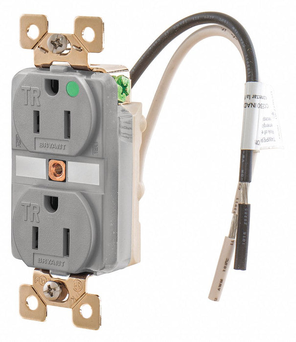 Receptacle Gray 15A 5-15R NEMA Config.