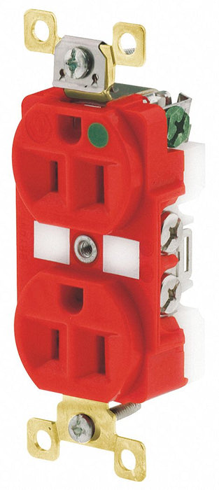 Receptacle Red 15A 125VAC Illuminated