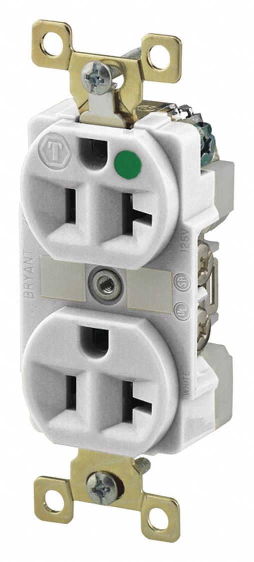 Receptacle White 20A 5-20R NEMA Config.