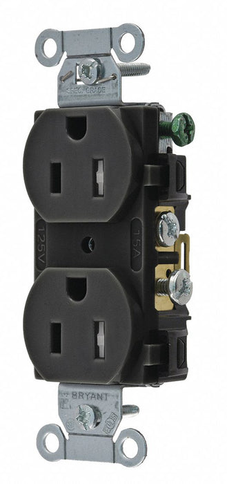 Receptacle Black 15A Tamper Resistant