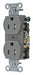 Receptacle Gray 15 A 2P3W Back Side 1PK