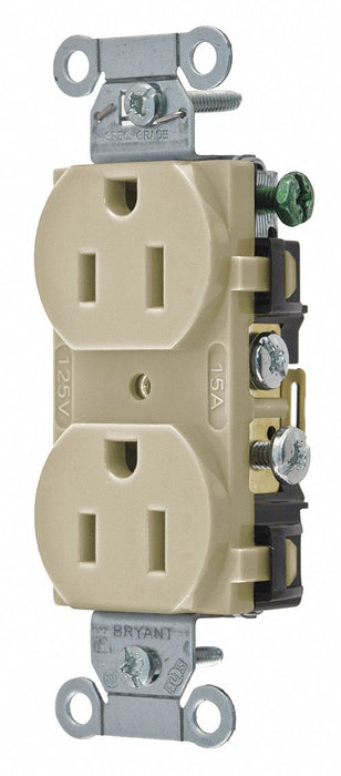 Receptacle Ivory 3Wires Tamper Resistant