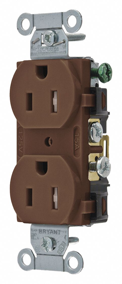 Receptacle White 15A Back/Side Wnning