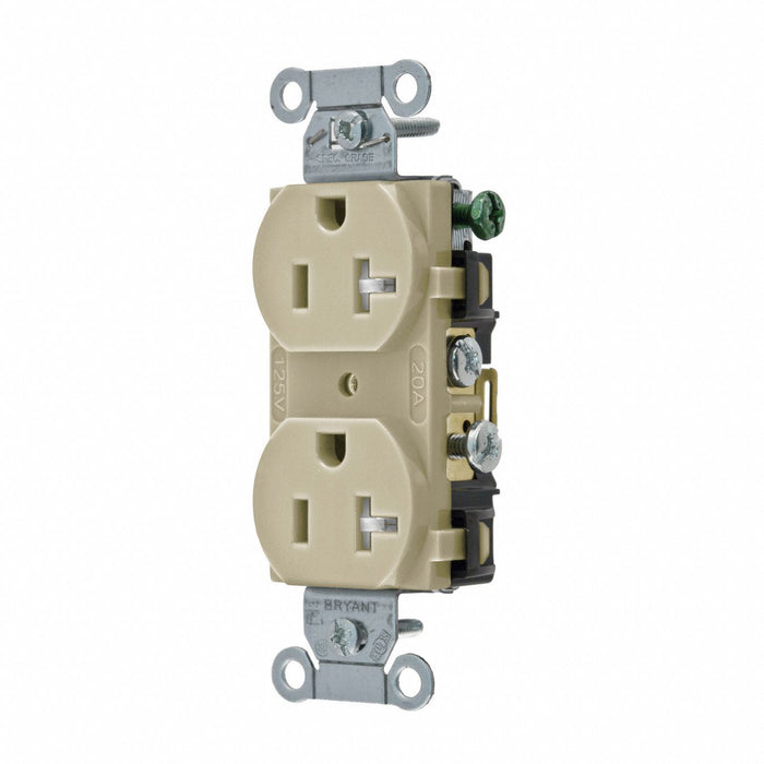Receptacle Ivory 3 Wires Tamper Resist