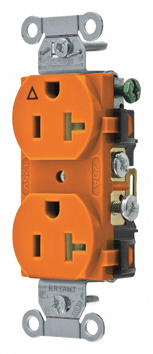 Receptacle Orng 20A 3 Wires Side Winning