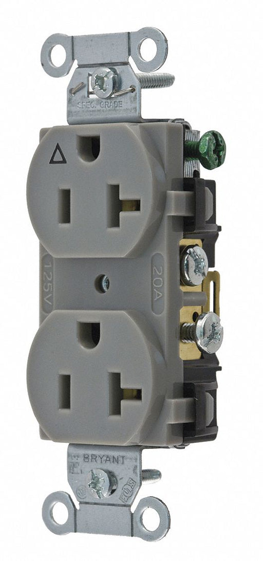 Receptacle Gray 20A 3 Wires Side Winning