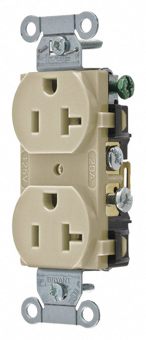 Receptacle Ivory 20A 125VAC Side Winning