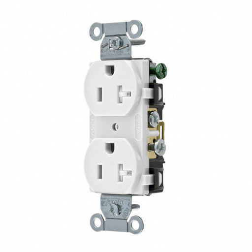 Receptacle White 20 A 2P3W Side 1PK