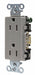Receptacle Gray 15A Flush Mount 125VAC