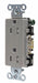 Receptacle Gry 15A Tamper Resist. 125VAC