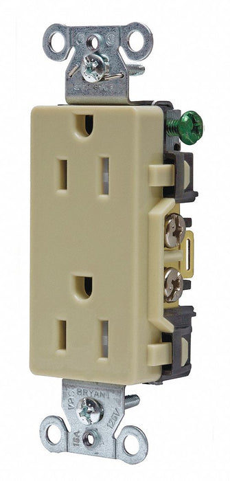 Receptacle Ivory 15A Tamper Resist Nylon
