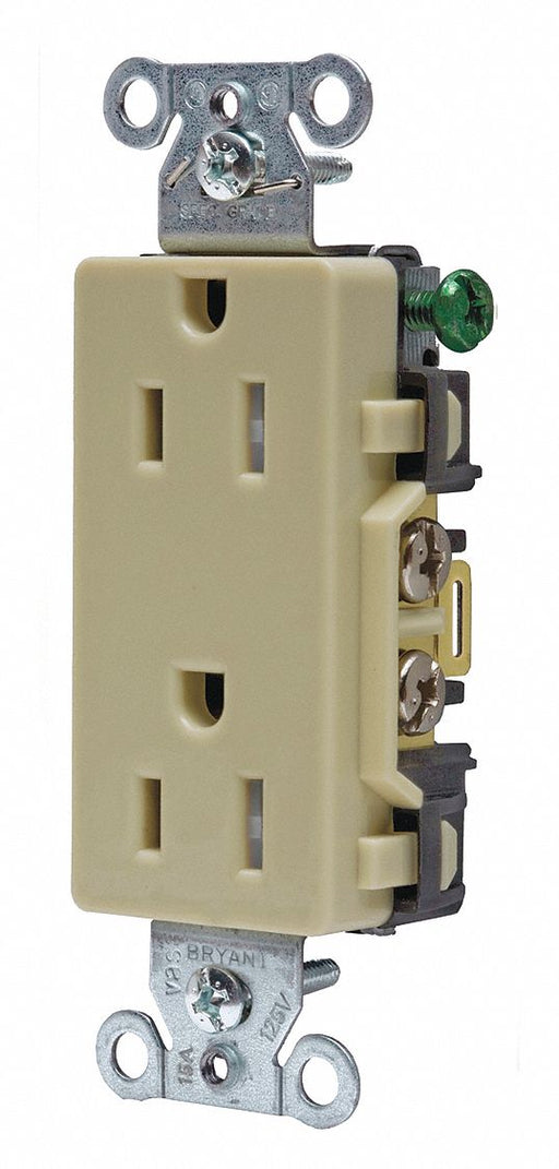 Receptacle Ivory 15A Tamper Resist Nylon