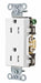 Receptacle White 15A Tamper Resist Nylon