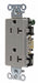Receptacle Gry 20A Flush Mount 125VAC