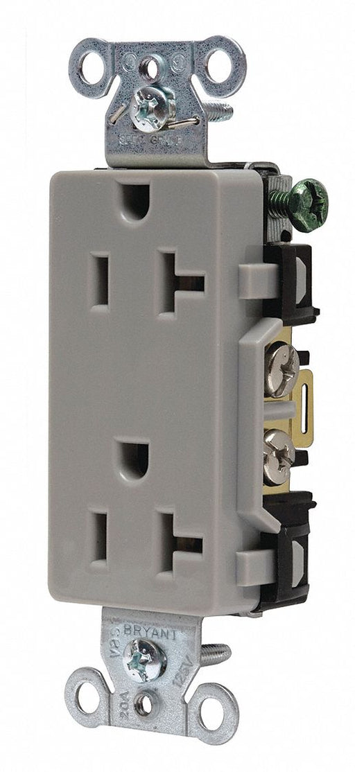 Receptacle Gry 20A Flush Mount 125VAC