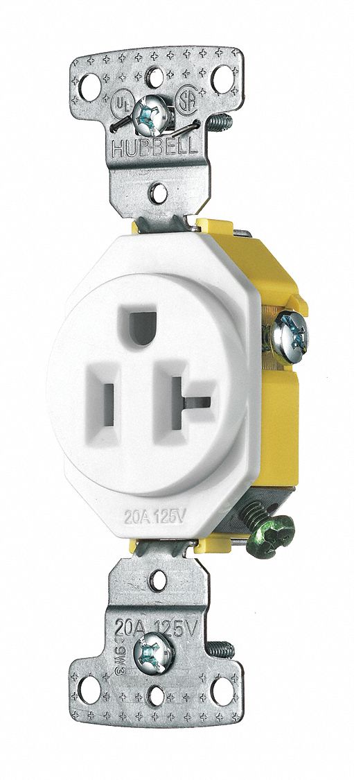 Receptacle White 20A General Purpose